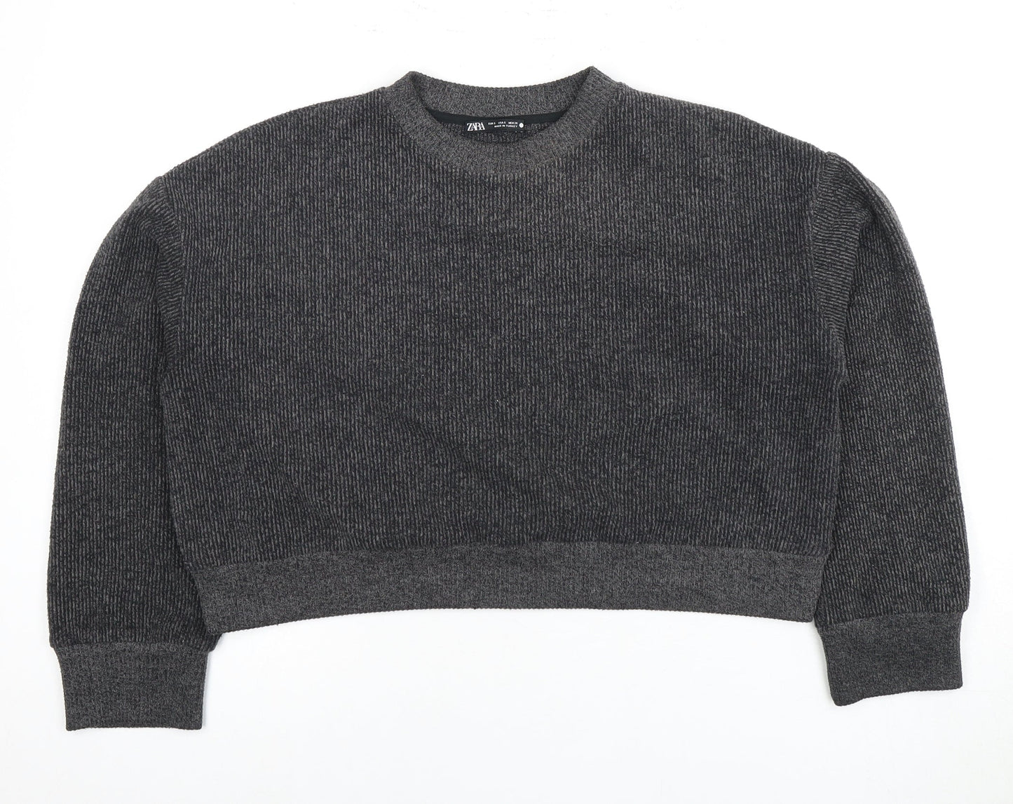 Zara Women’s Grey Sweatshirt Size 8 Crew Neck Casual