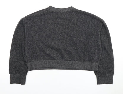 Zara Women’s Grey Sweatshirt Size 8 Crew Neck Casual