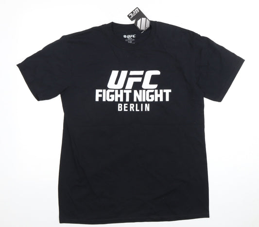 UFC Men's Medium Black Graphic T-Shirt Sports