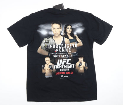 UFC Men's Medium Black Graphic T-Shirt Sports