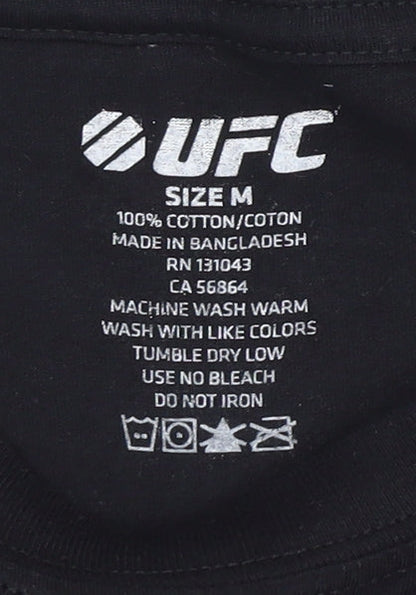 UFC Men's Medium Black Graphic T-Shirt Sports