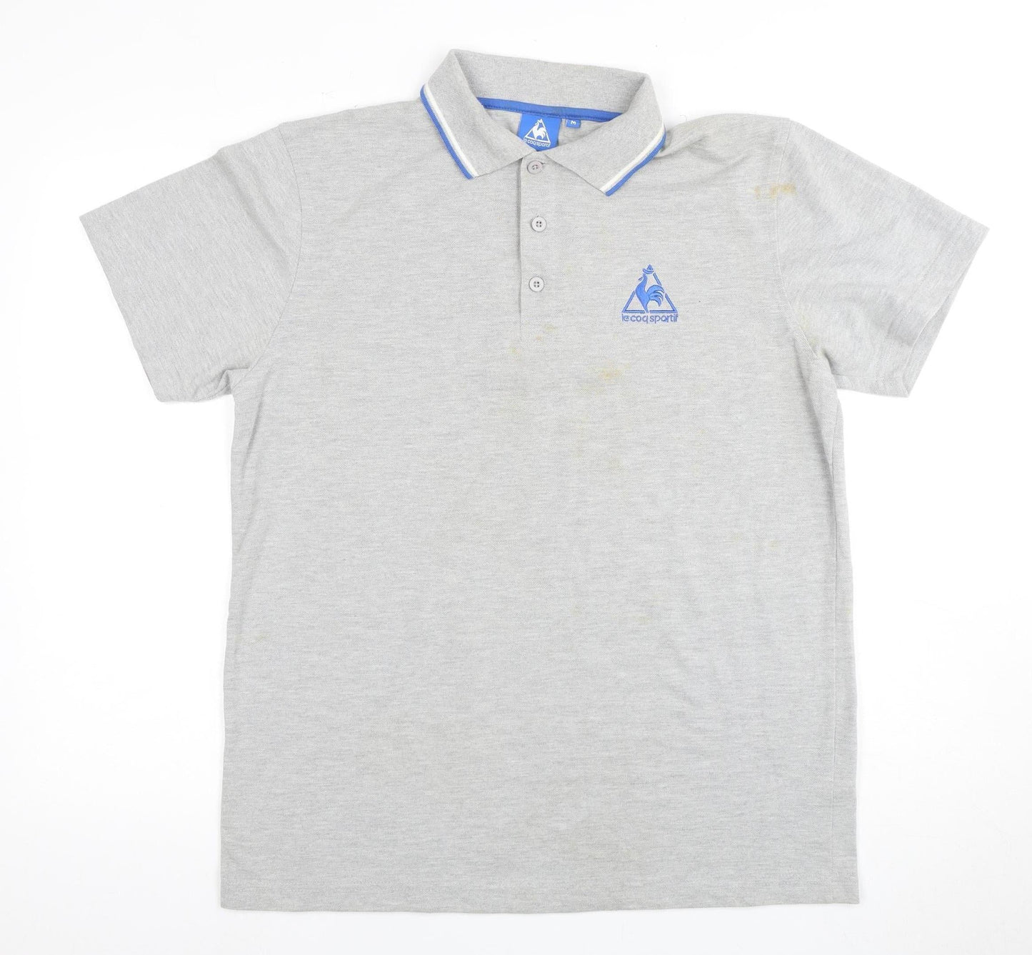 Le Coq Sportif Men's Grey M Polo Shirt with Logo