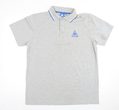 Le Coq Sportif Men's Grey M Polo Shirt with Logo