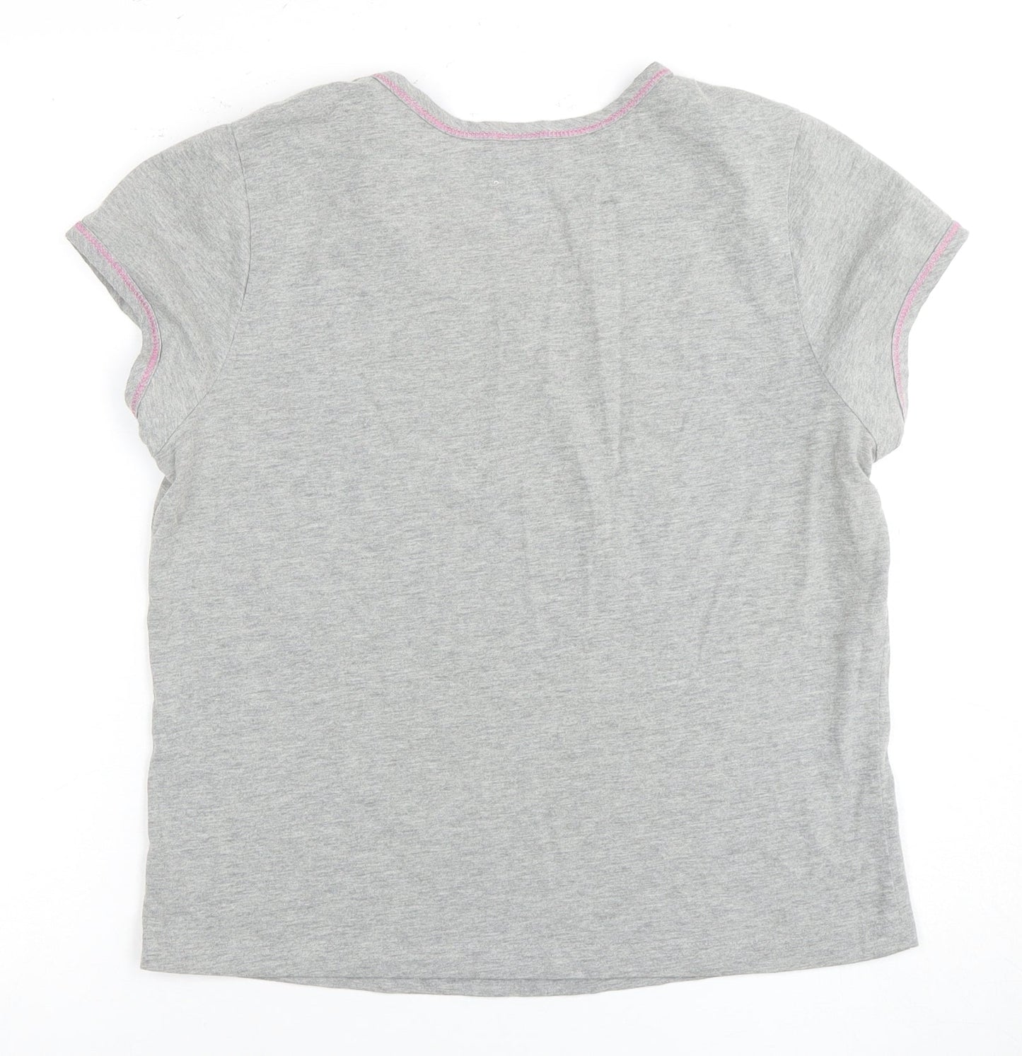 Womens UK Size 12 Disney Grey Basic T-Shirt