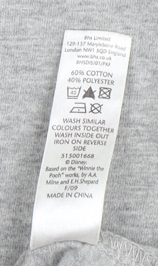 Womens UK Size 12 Disney Grey Basic T-Shirt