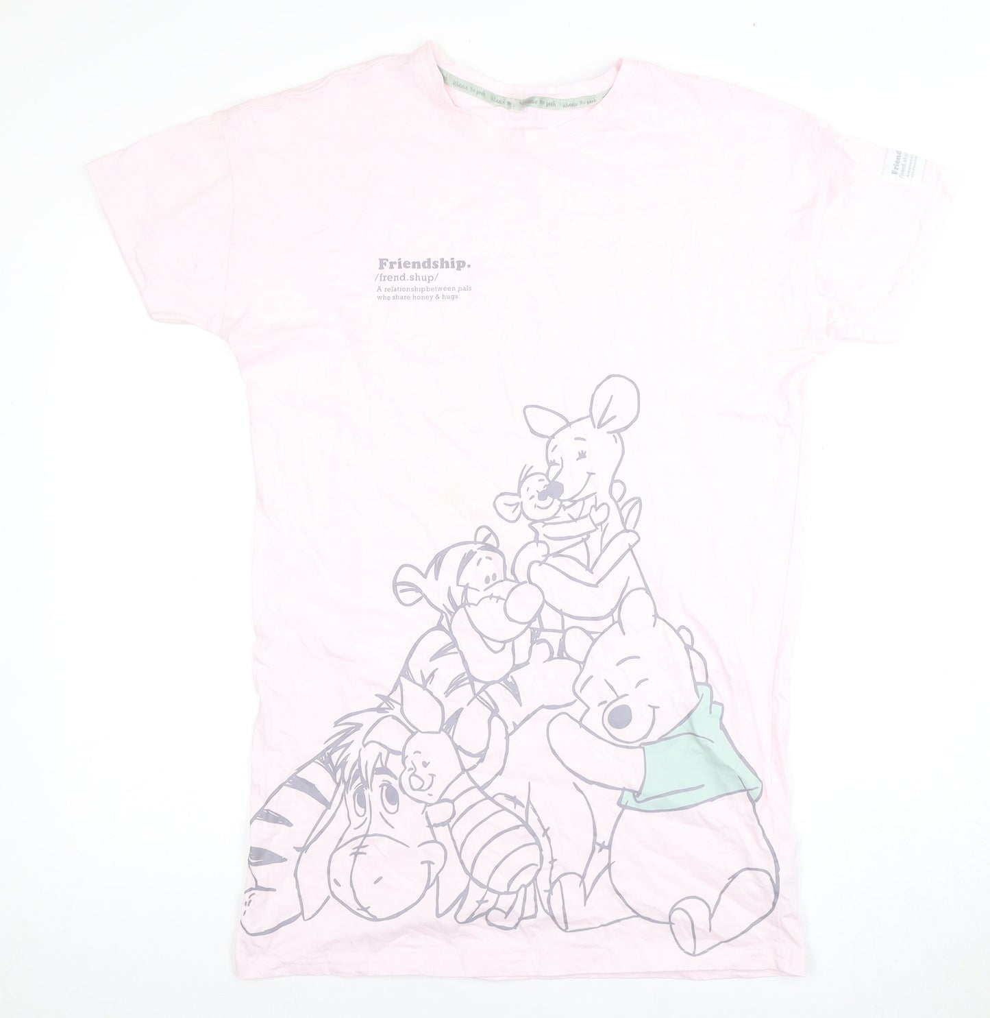 George Women's Pink Cotton Winnie the Pooh Nightshirt 8-10