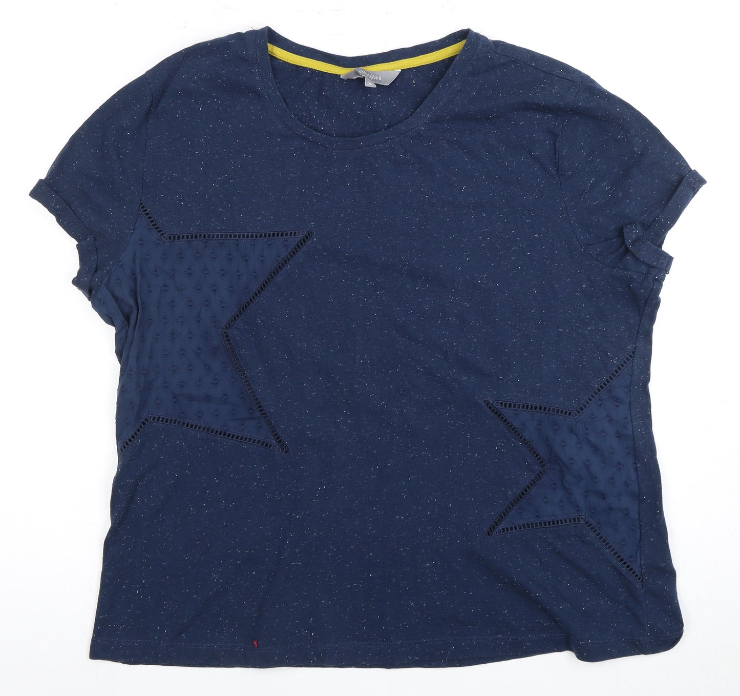 Womens UK Size 16 Principles Blue Basic T-Shirt