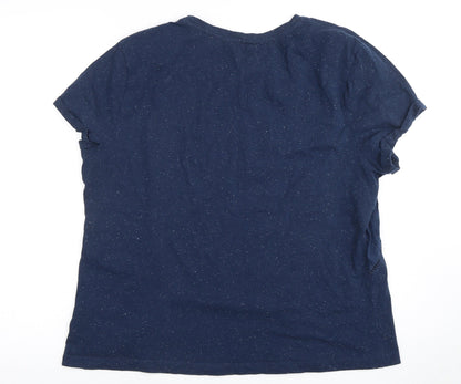 Womens UK Size 16 Principles Blue Basic T-Shirt