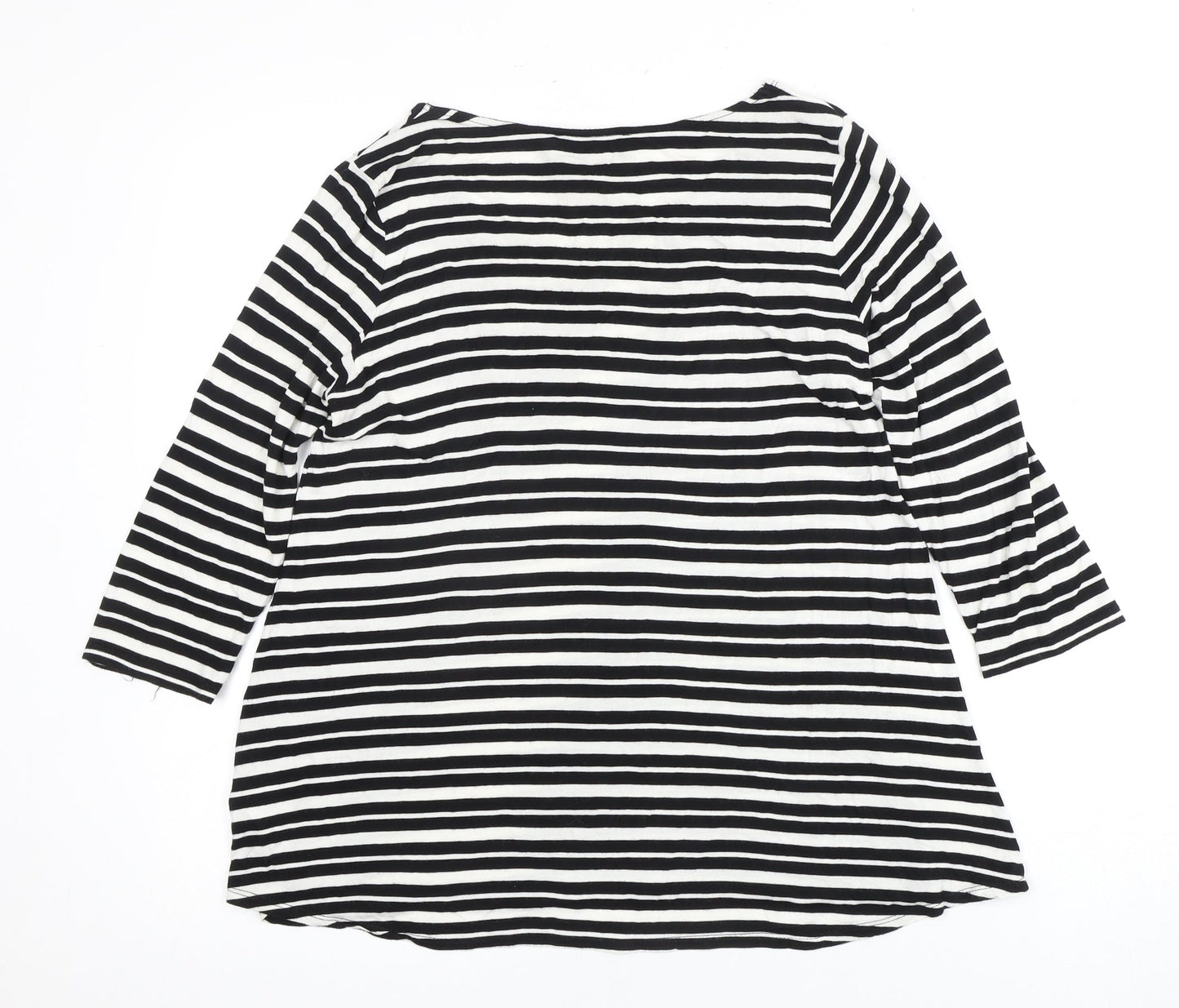 Arabella and Addison Women's Black Striped T-Shirt M