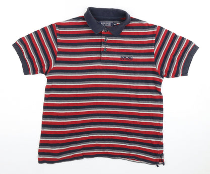 Maine New England Boys Multicoloured Polo, Size 5-6, Striped