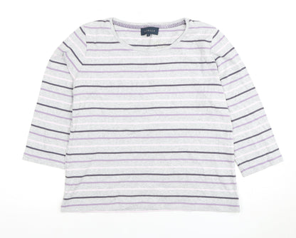 Womens UK Size L Viyella Grey Basic T-Shirt
