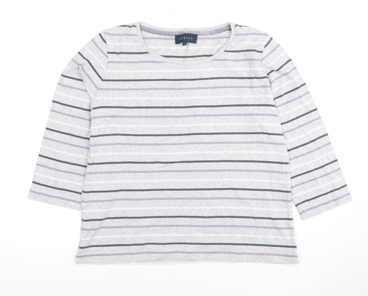Womens UK Size L Viyella Grey Basic T-Shirt