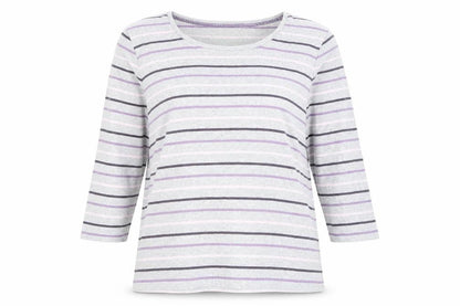 Womens UK Size L Viyella Grey Basic T-Shirt