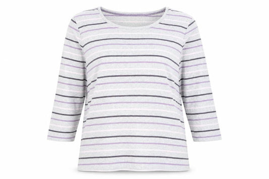 Womens UK Size L Viyella Grey Basic T-Shirt