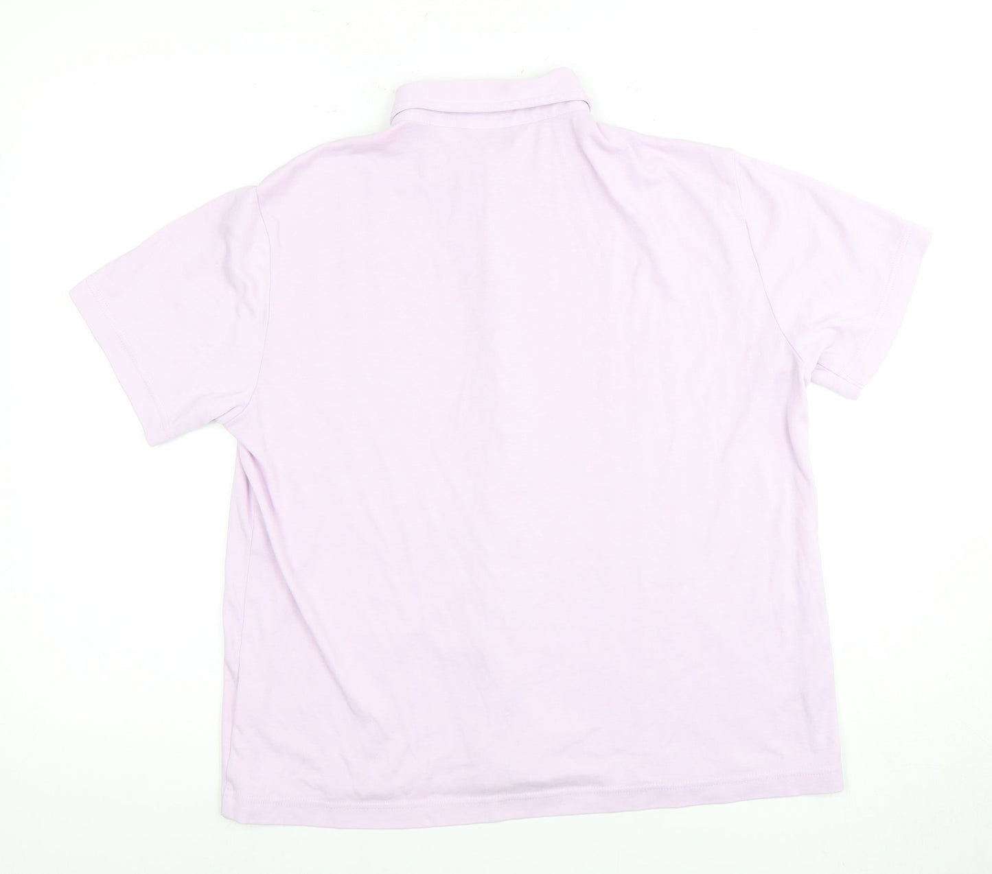 Damart Women's Pink Collared Button-Up Shirt Size 16