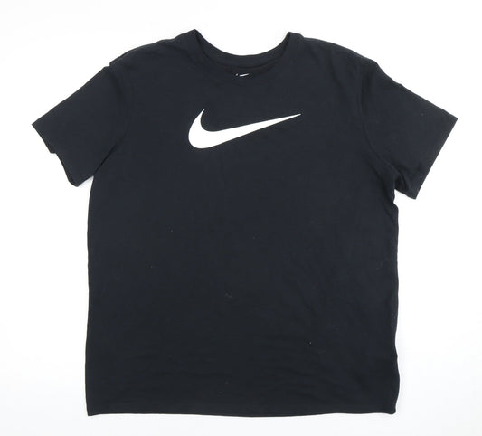 Nike Black T-Shirt, Unisex, L, Moisture Wicking Comfort