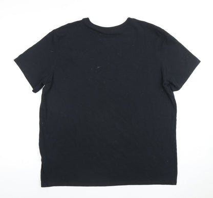 Nike Black T-Shirt, Unisex, L, Moisture Wicking Comfort