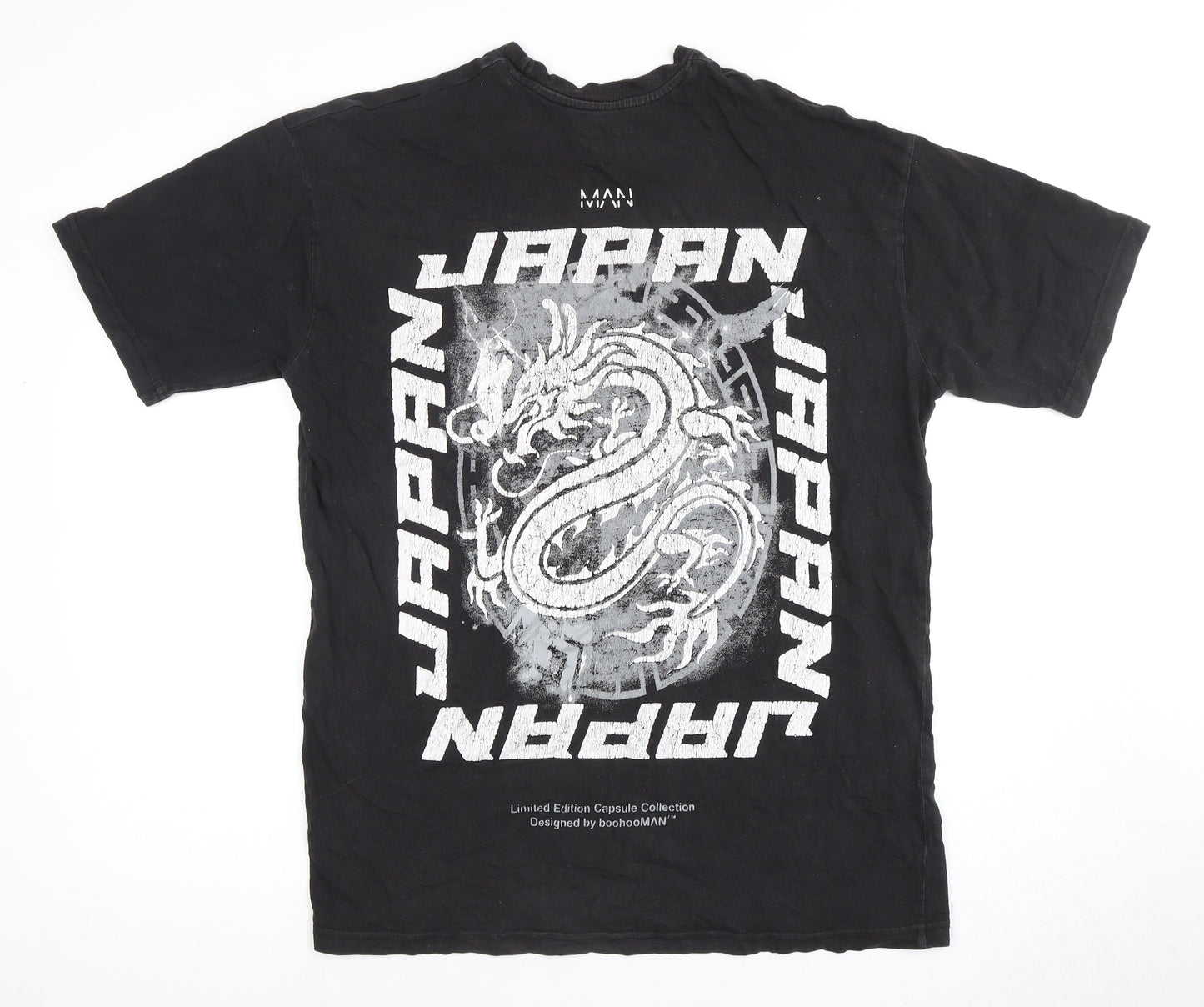 Mens UK Size S boohooMAN Black  T-Shirt