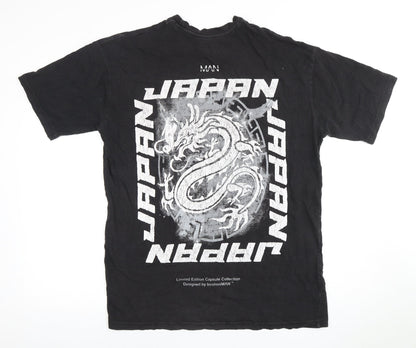 Mens UK Size S boohooMAN Black  T-Shirt