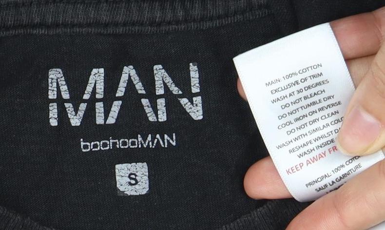 Mens UK Size S boohooMAN Black  T-Shirt