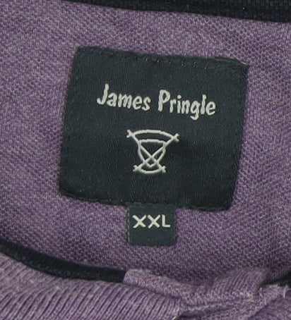 James Pringle Men's 2XL Purple Polo Shirt