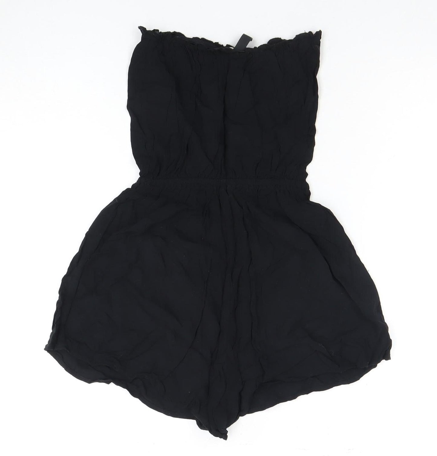 H&M Women's Black Playsuit Woven Material Size 4