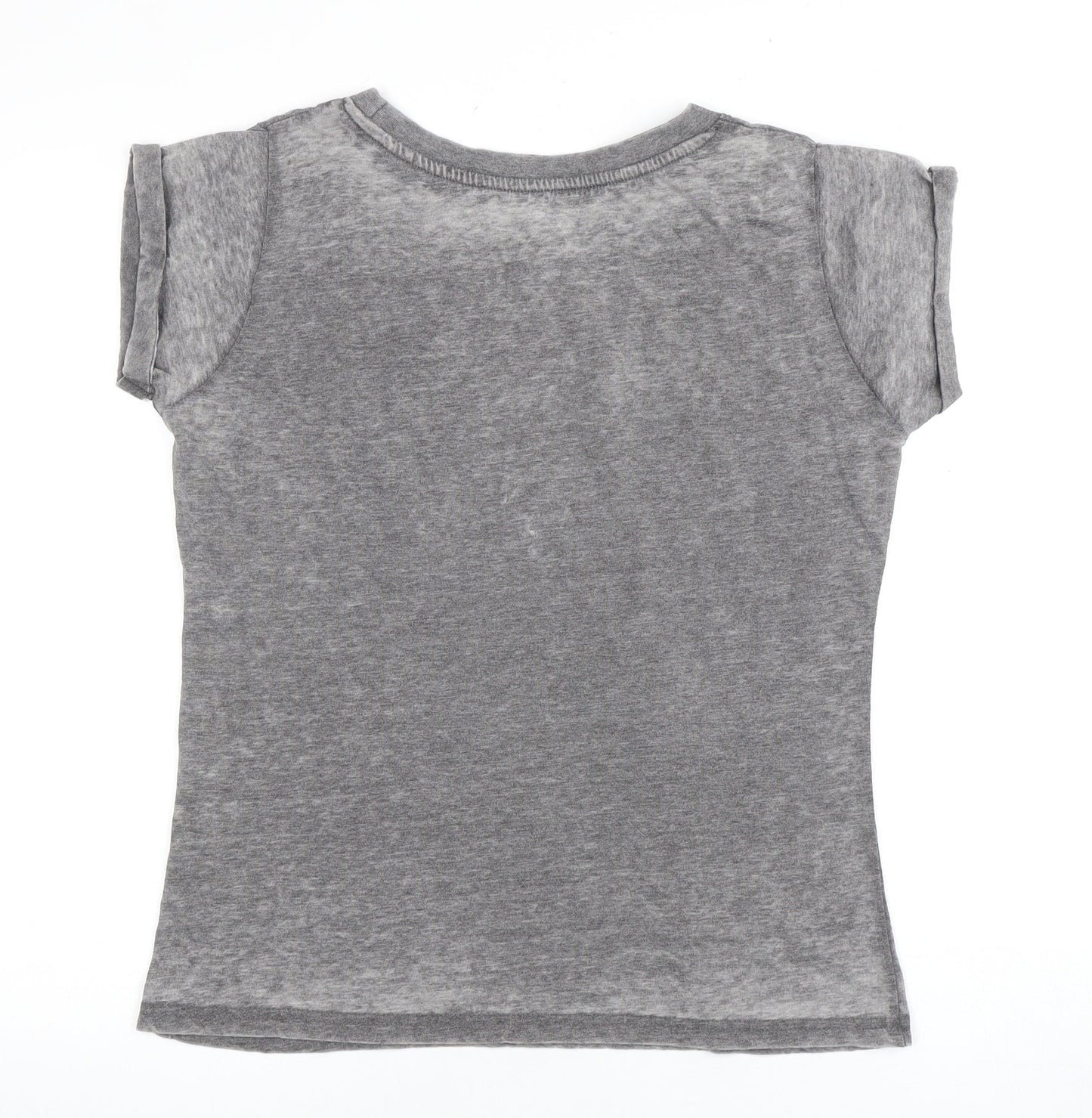 Unisex Adults UK Size L The Rolling Stones Grey Basic T-Shirt
