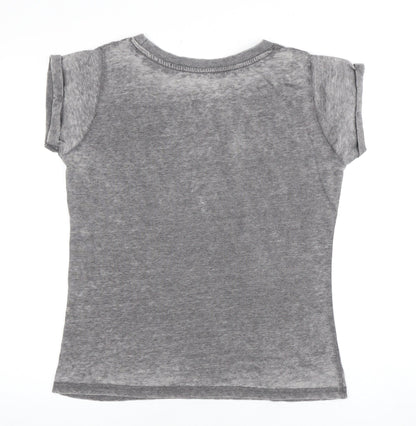 Unisex Adults UK Size L The Rolling Stones Grey Basic T-Shirt