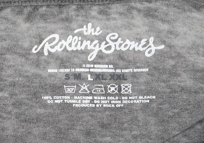 Unisex Adults UK Size L The Rolling Stones Grey Basic T-Shirt