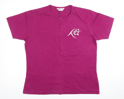 Unisex Adults UK Size 14 Kustom Kit Purple Basic T-Shirt