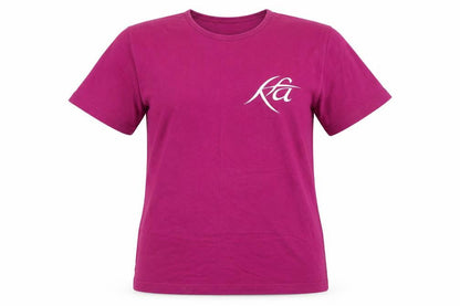 Front view of Kustom Kit unisex purple 14 t-shirt, 100% cotton casual
