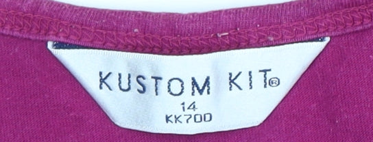 Unisex Adults UK Size 14 Kustom Kit Purple Basic T-Shirt
