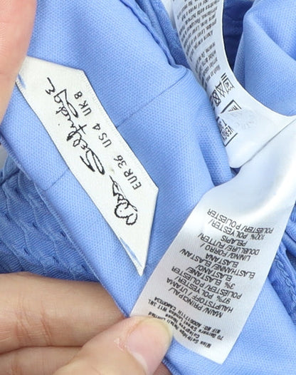 Miss Selfridge Women's Blue V-Neck Strappy Dress Size 8