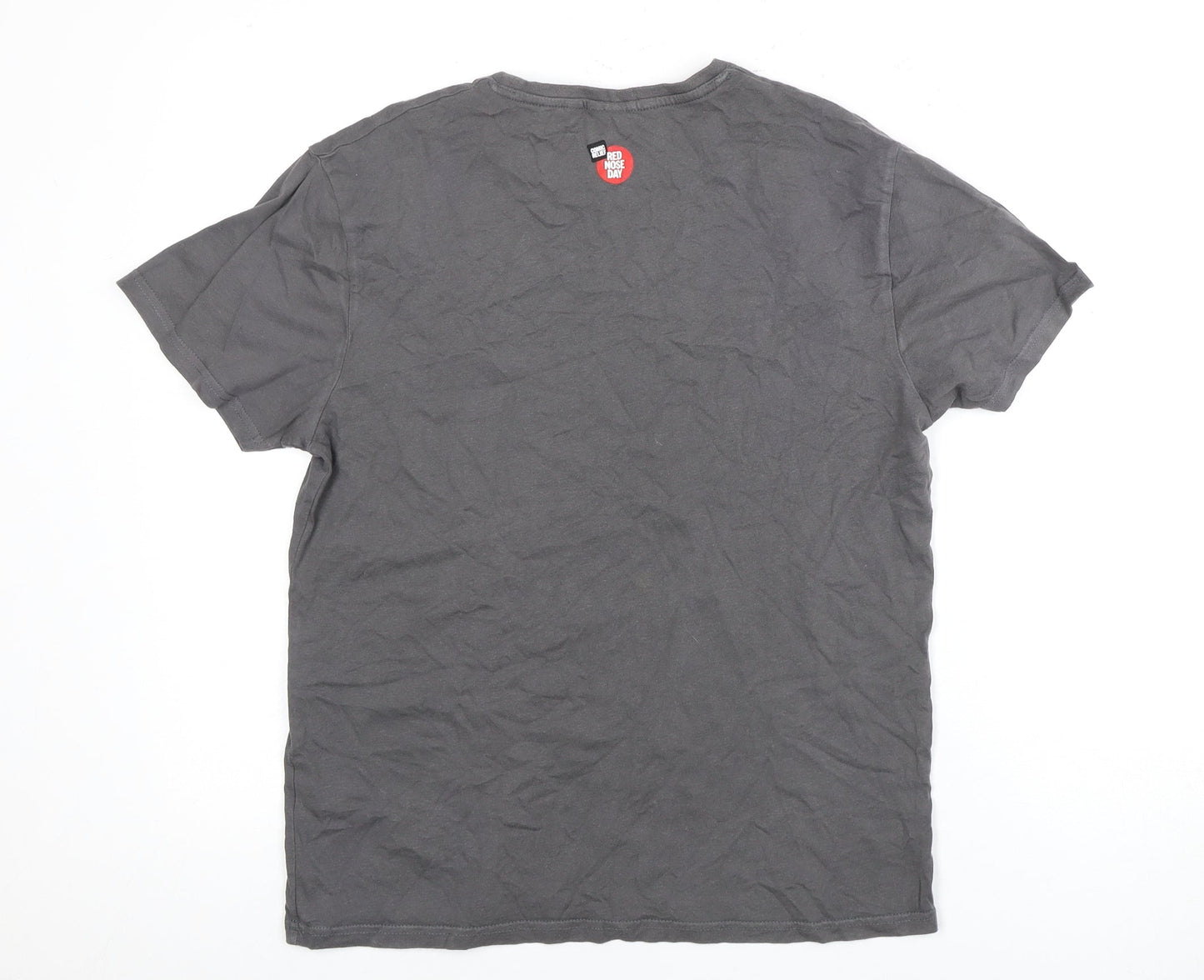 Mens UK Size XS Comic Relief Grey  T-Shirt