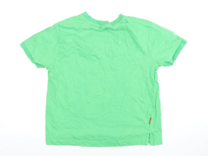 Slazenger Boys Green T-Shirt 9-10 Years Crew Neck Solid