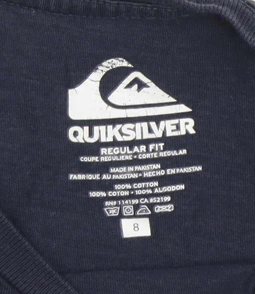 Quiksilver Boys Blue Graphic T-Shirt 8 Years