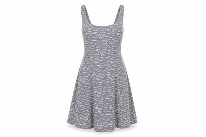 Superdry Women's Grey Geometric Sleeveless Dress XS