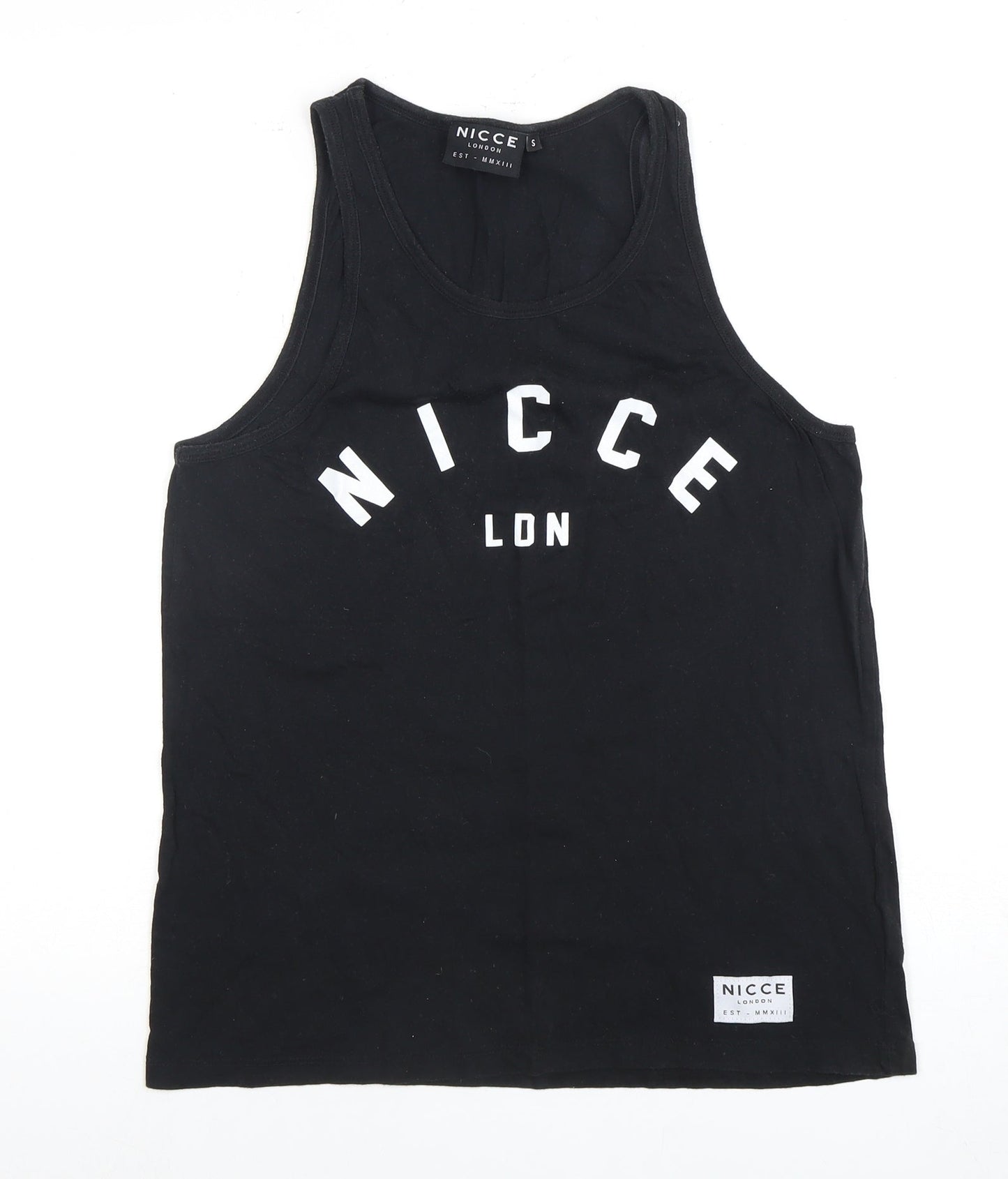 NICCE Men's Black Sleeveless T-Shirt Size S