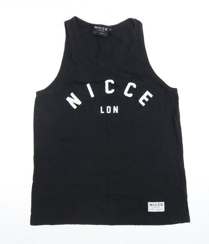 NICCE Men's Black Sleeveless T-Shirt Size S