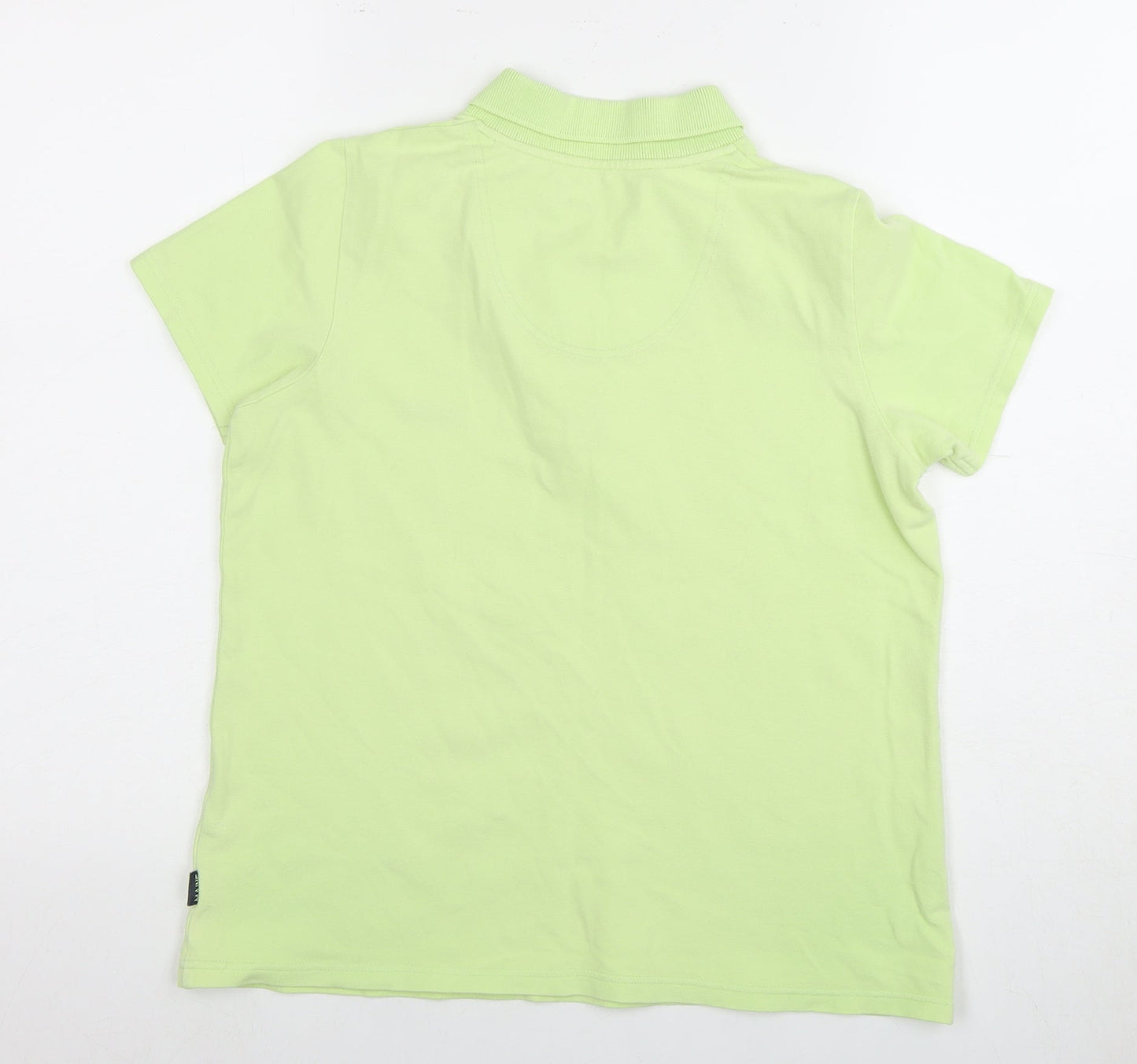 Maine New England Women's Green Polo Shirt Size 12