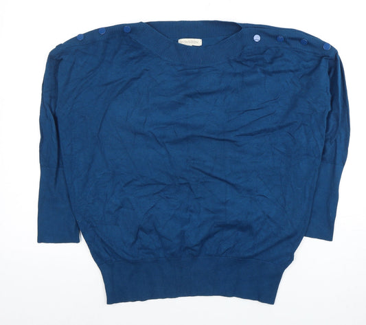 Womens UK Size M Monsoon Blue Basic Sweater