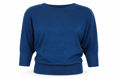 Womens UK Size M Monsoon Blue Basic Sweater