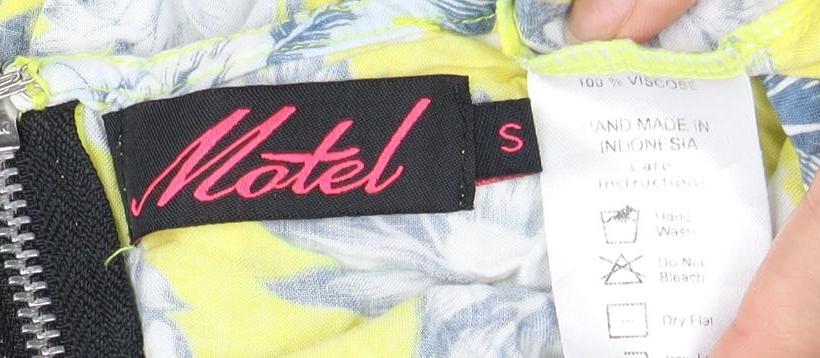 Womens UK Size S Motel Yellow Cropped Blouse