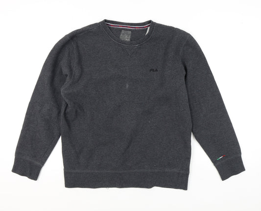 Mens UK Size L FILA Grey Pullover Sweatshirt