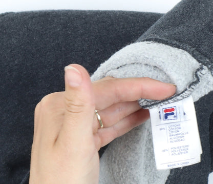 Mens UK Size L FILA Grey Pullover Sweatshirt