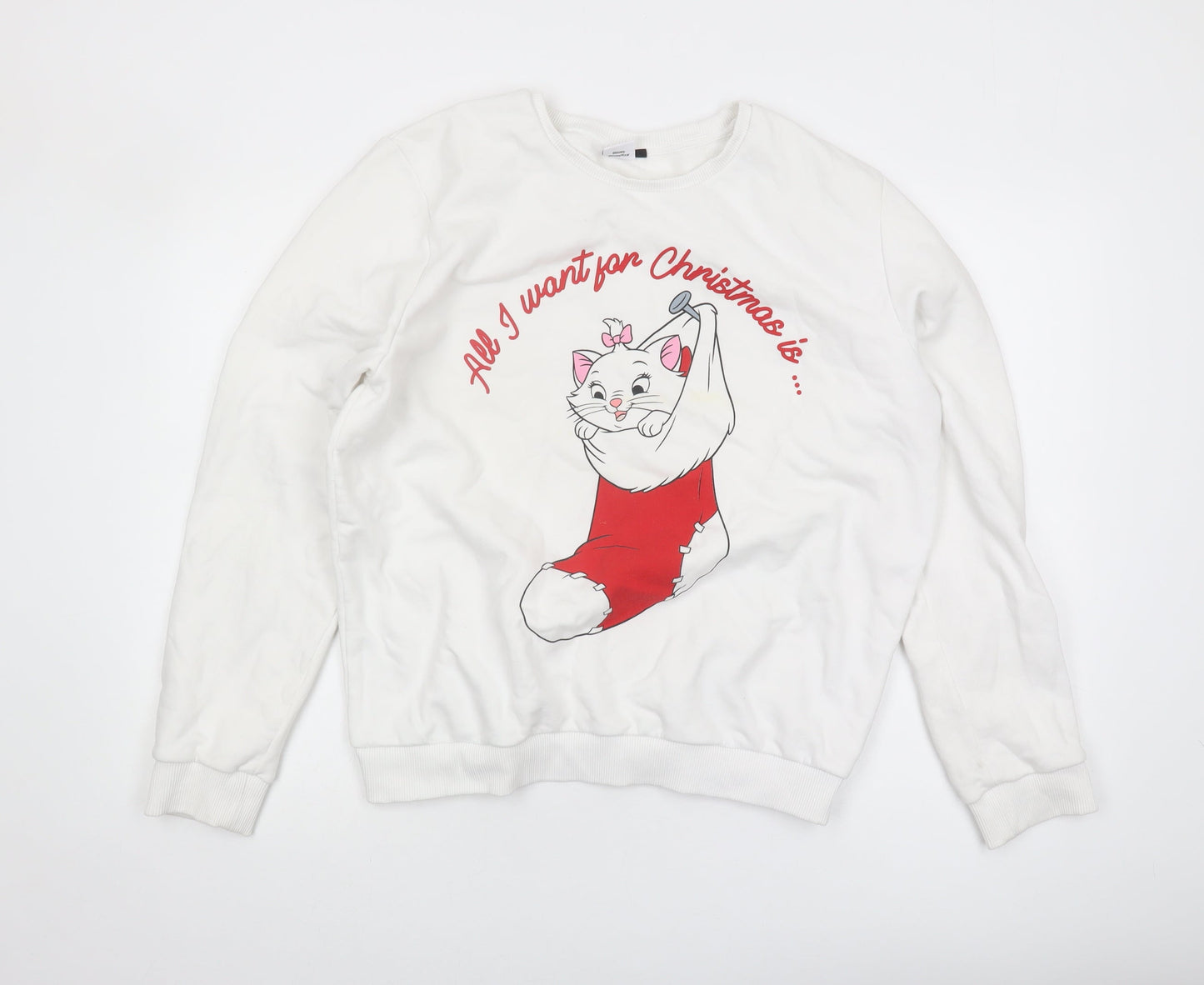 Womens UK Size XL Disney White Pullover Sweatshirt