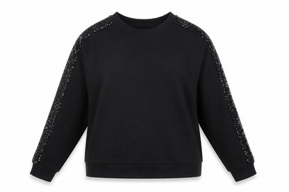 Marks and Spencer Women’s Black Sequin Pullover Sweatshirt - Size 16