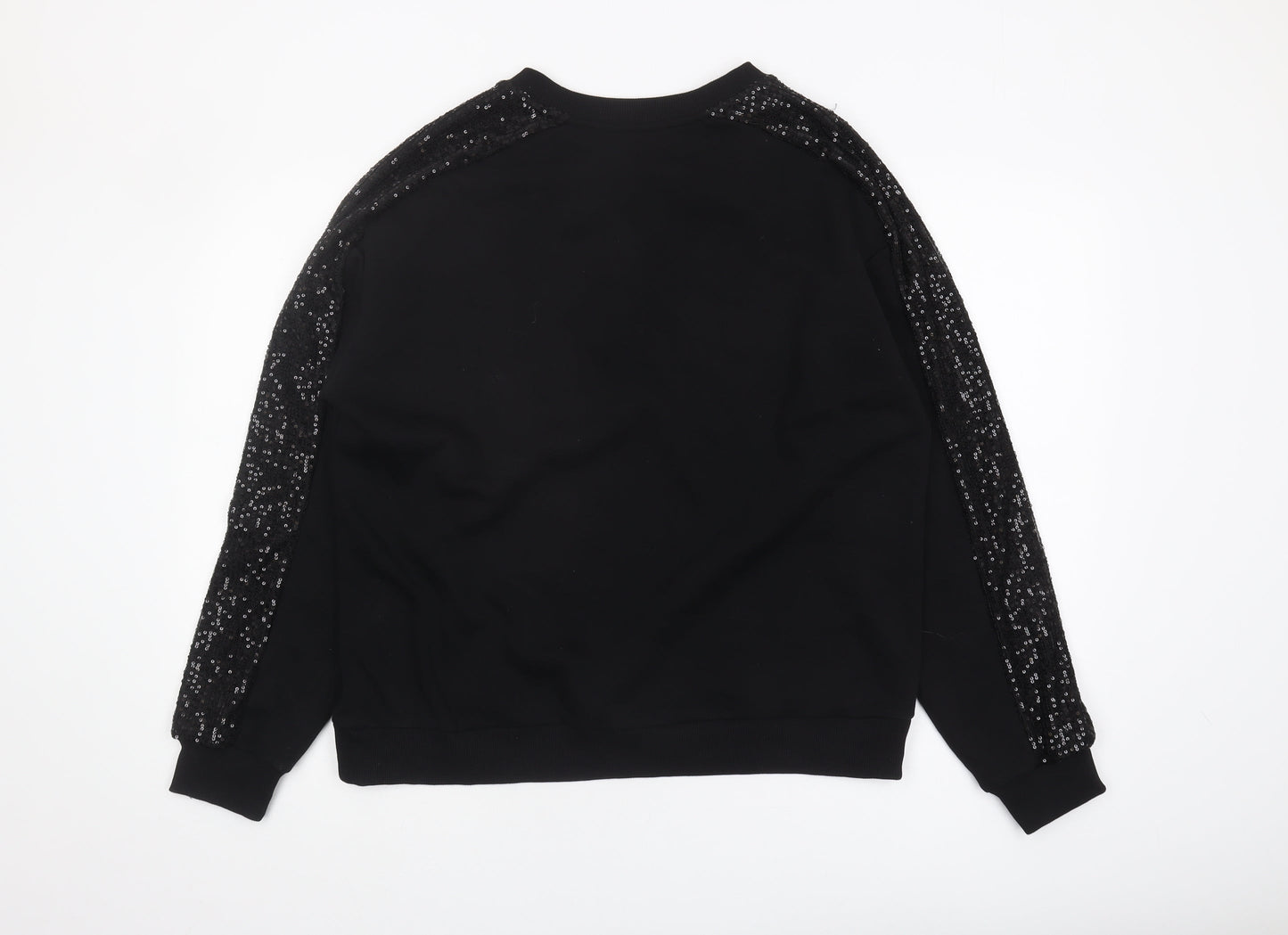 Marks and Spencer Women’s Black Sequin Pullover Sweatshirt - Size 16