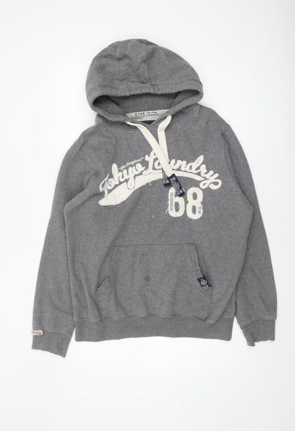 Mens UK Size S Tokyo Laundry Grey Pullover Hoodie