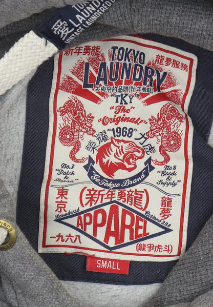 Mens UK Size S Tokyo Laundry Grey Pullover Hoodie